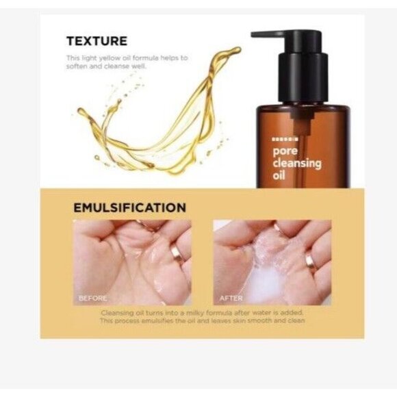 Hanskin Pore Cleansing Oil~BHA~Fresh & Light~Oily Skin~300mL/10.14oz~NEW~SEAL - Picture 5 of 7